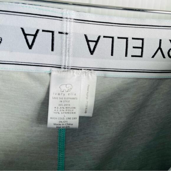 Ivory Ella floral patterned yoga pants size large blue and green flower print - Picture 11 of 11